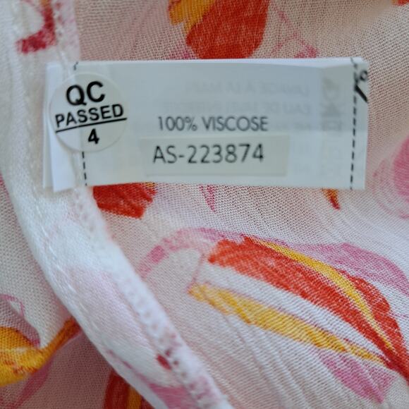 Poupette St. Barth Mara Strapless Floral Maxi Dress Size Red Pink Petal - Picture 14 of 14